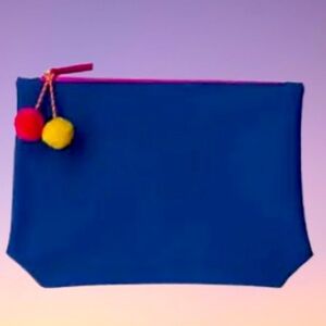 Water resistant neon jelly blue Cosmetics/ Travel pouch New